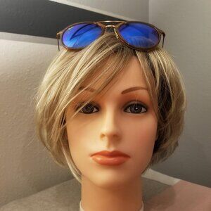 Ray-ban Polarized Tortoise Shell Aviator Sunglasses Blue Lenses